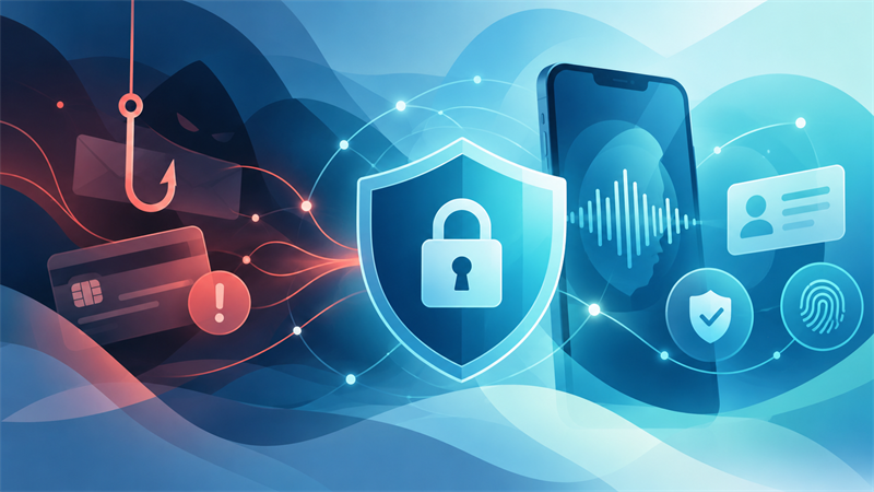 Cybersecurity and digital protection illustration