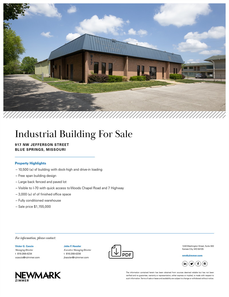 Blue Springs Industrial Building for Sale